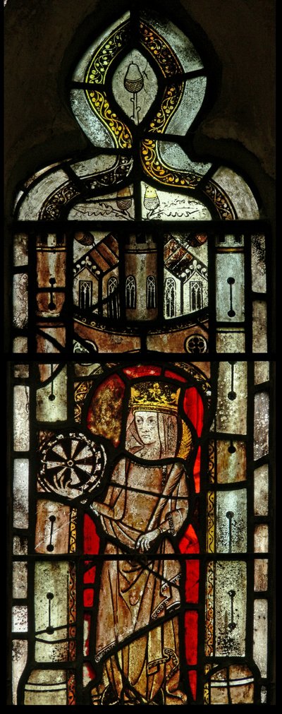 Window depicting St Catherine by English School