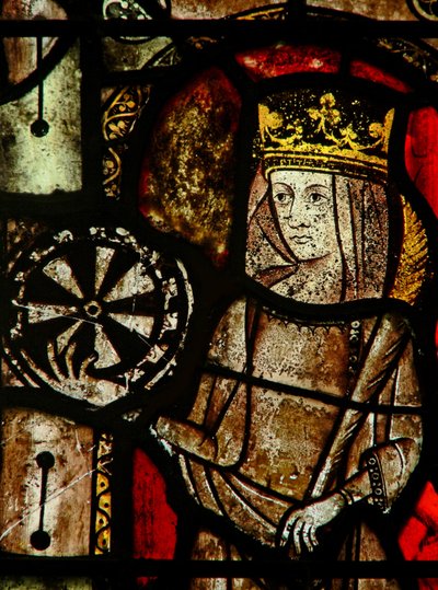 Window depicting St Catherine by English School