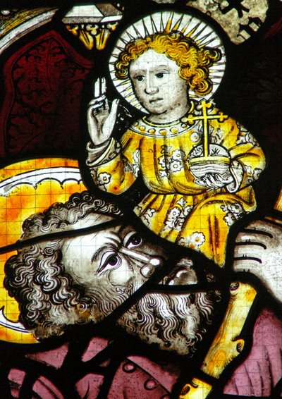 Window Ew depicting St Christopher by English School