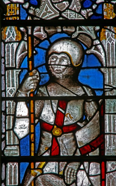 Window depicting St George by English School
