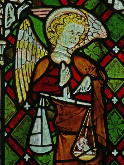 Window depicting St Michael by English School