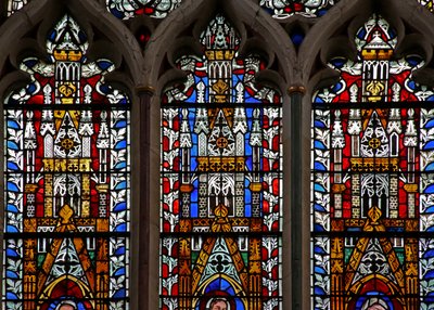 Window Ew depicting canopies by English School