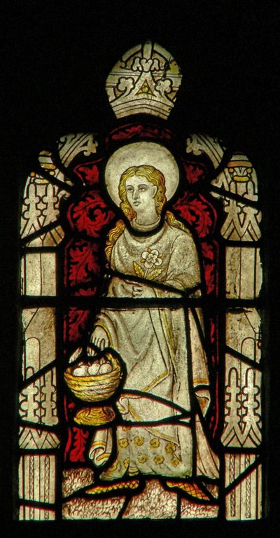 Window depicting St Dorothy by English School