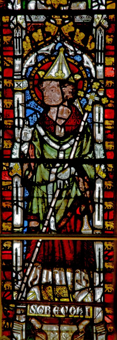 Window depicting St Gregory by English School