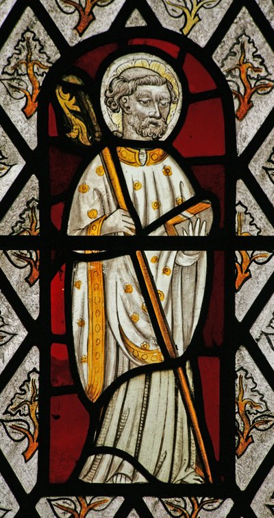 Window depicting St Peter? by English School