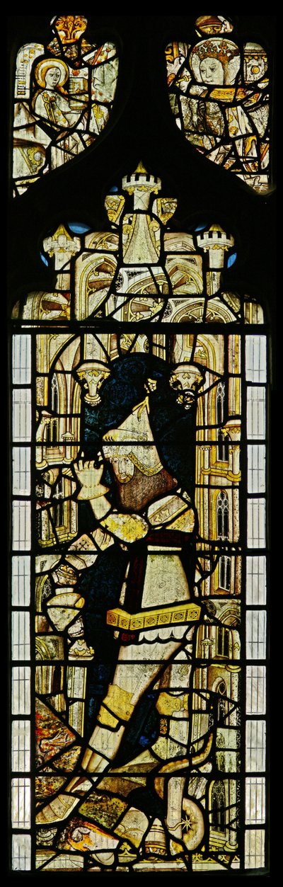 Window depicting St George by English School