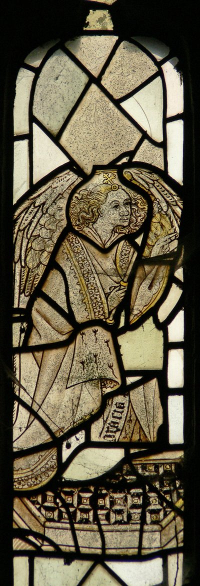 Window depicting an angel by English School