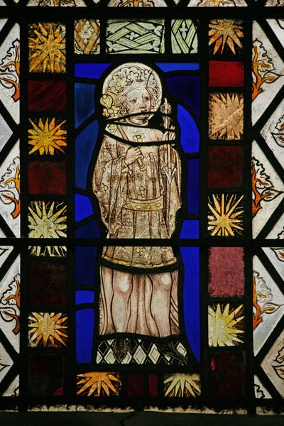 Window depicting St Edmund by English School