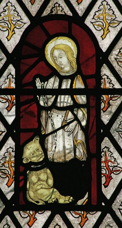 Window depicting St Juliana by English School
