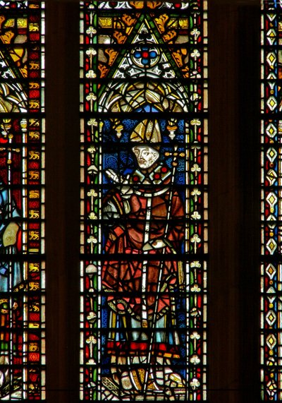Window Ww depicting an archbishop by English School