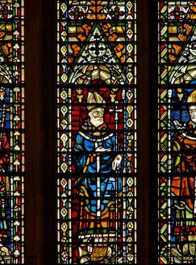 Window Ww depicting an archbishop by English School