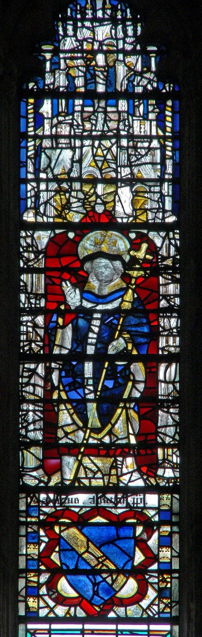 Window depicting an archbishop by English School