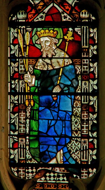 Window depicting King Edmund by English School