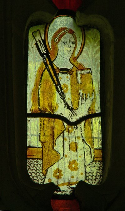 Window depicting St Agatha by English School