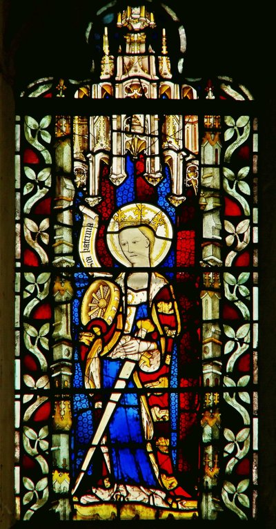 Window depicting St. Catherine by English School