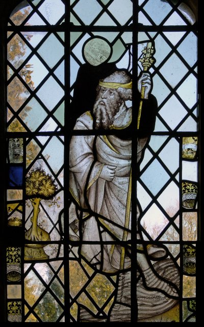 Window depicting St Christopher by English School