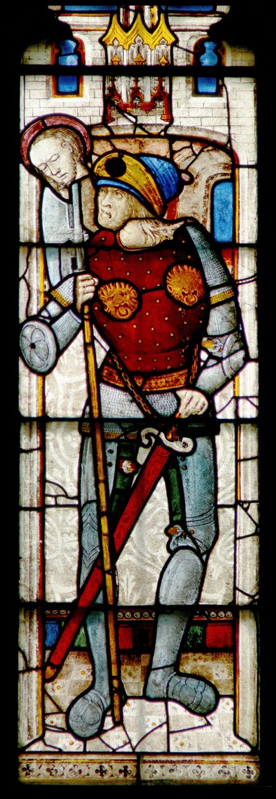 Window depicting an Enemy of the Church by English School
