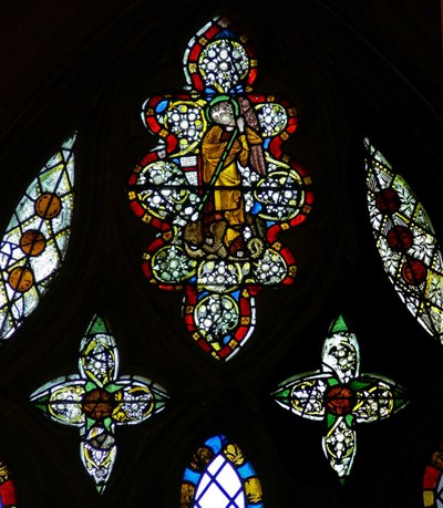 Window depicting St Michael by English School