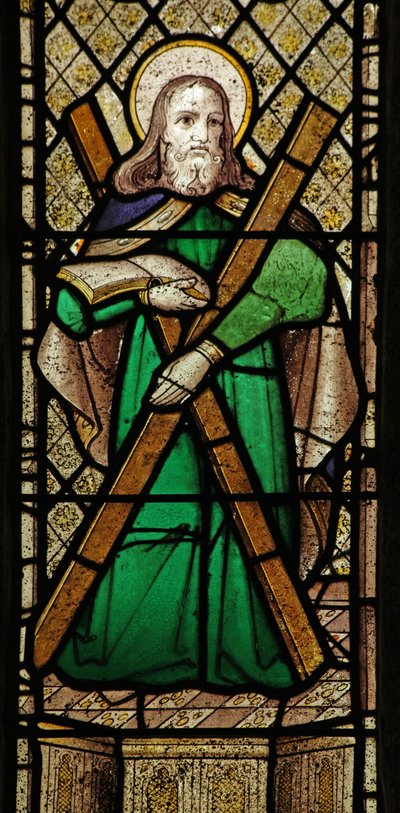 Window 2 depicting St Andrew by English School