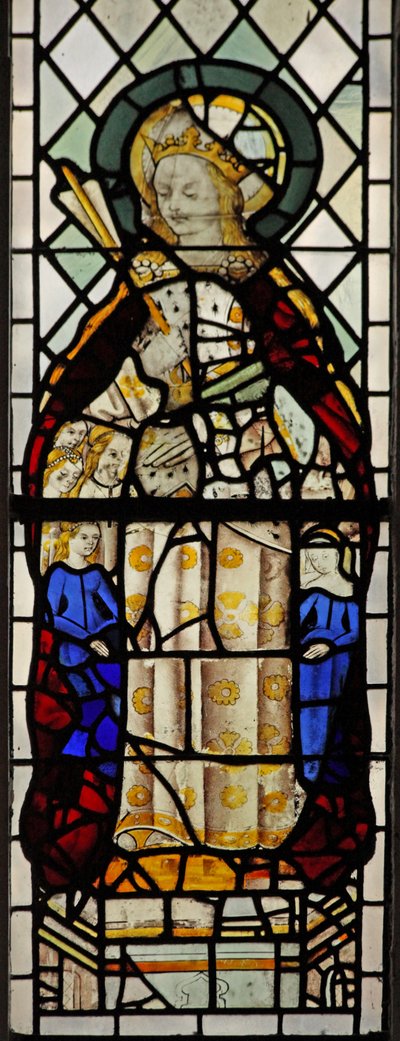 Window depicting St Ursula by English School