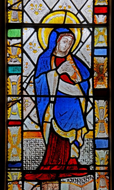 Window depicting the Virgin Mary by English School