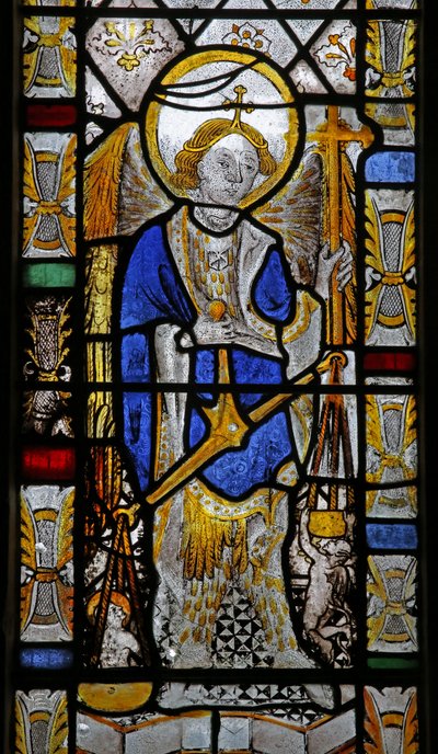 Window depicting St Michael by English School