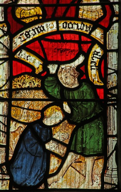 Window 1 depicting Cain kills Abel by English School