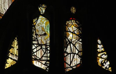 Window 1 depicting the angelic hierarchy: archangels by English School