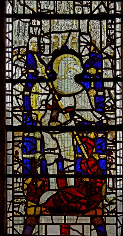 Window depicting St George by English School