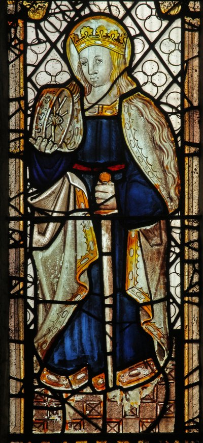 Window depicting St Catherine by English School