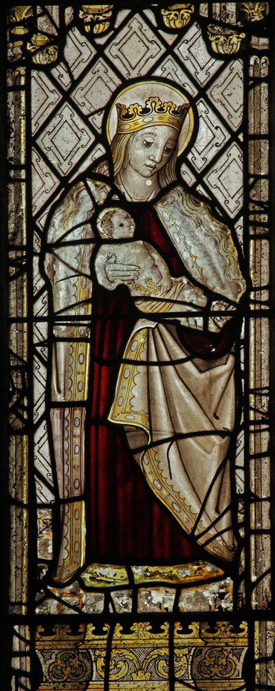 Window depicting the Virgin and Child by English School