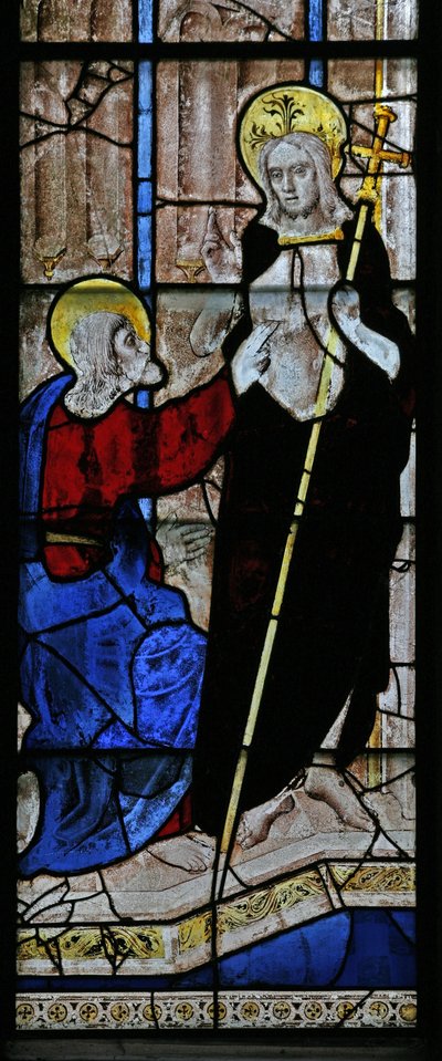Window s4 depicting the doubting St Thomas by English School
