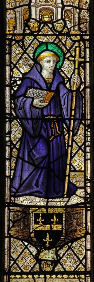 Window depicting St Calloway by English School