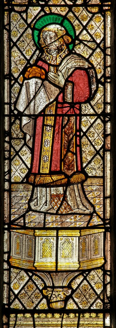 Window depicting St Stephen by English School