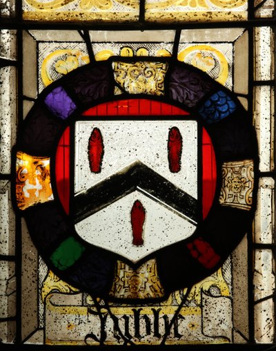 Window depicting arms of Tubbe by English School