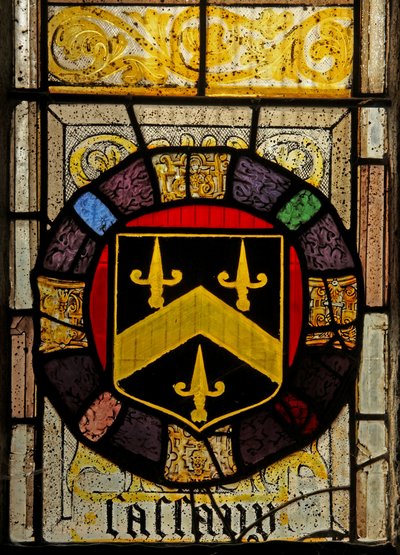 Window depicting arms of Tubbe by English School