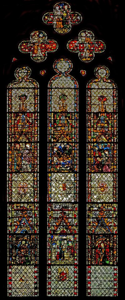 Window w37 depicting the Childhood of Christ by English School