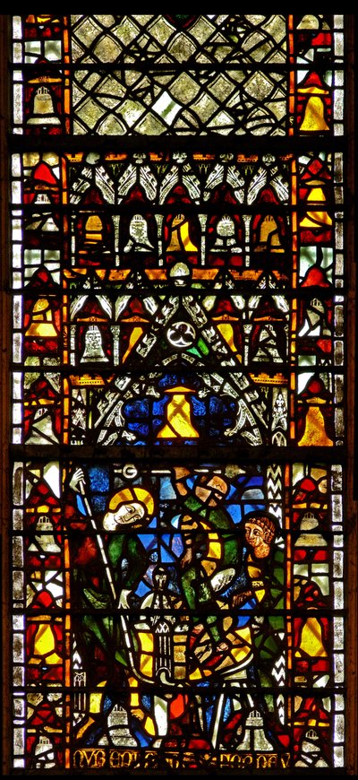 Window w41 depicting bell-making by English School