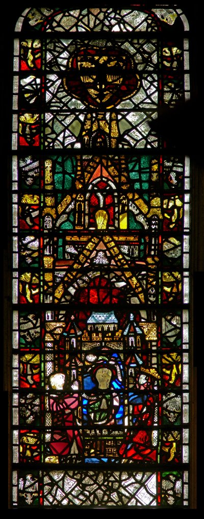 Window w42 depicting St Catherine is imprisoned by English School
