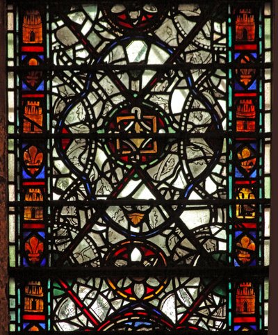 Window W58 depicting grisaille by English School