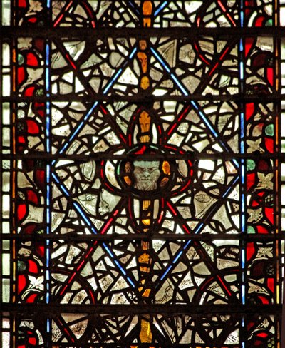 Window W59 depicting grisaille and a head by English School