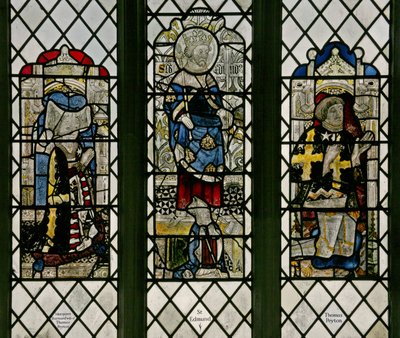 Window depicting St Edmund by English School
