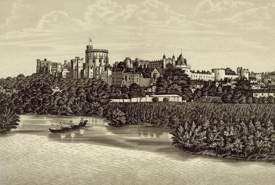 Windsor Castle from the River by English School