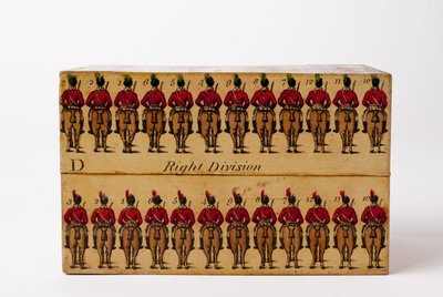 Wooden drill box by English School