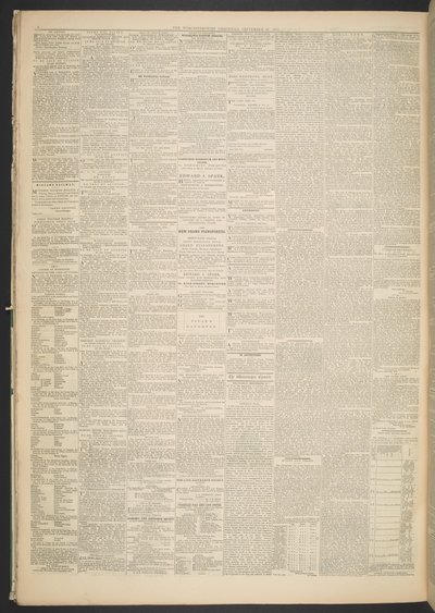 Worcestershire Chronicle, 27th September 1871 by English School