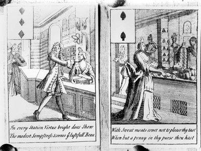 Playing cards by English School English School