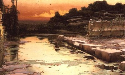 Flooded Ruins at Sunset by Enrique Serra