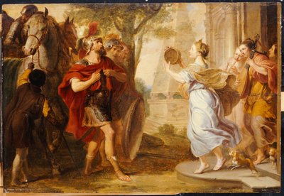 Jepthah greeted by his Daughter by Erasmus Quellinus