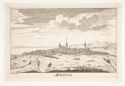 Prospect of Aarhus by Erasmus Sigismund Resch
