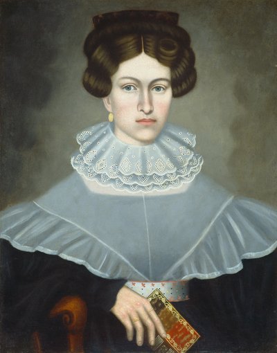 Woman Holding a Book by Erastus Salisbury Field